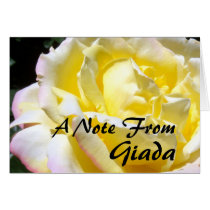 Yellow Cream Rose Cards