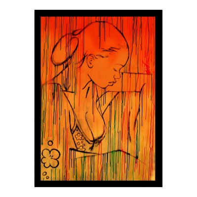 Yellow Creole Rain Poster by haitianart