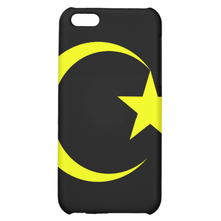 Yellow Crescent & Star.png iPhone 5C Case
