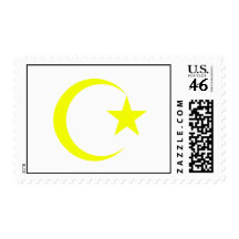 Yellow Crescent & Star.png Postage Stamp