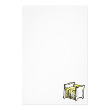 yellow crib stationery design
