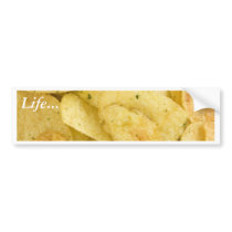 Yellow Crisps As A Background bumper stickers by lifesphere Yellow Crisps As A Background bumper stickers