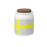 "Yellow Cross"  Candy Jar