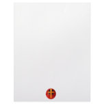 Yellow cross red back religious spraypainting customized letterhead
