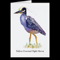 Yellow-Crowned Night Heron card cards