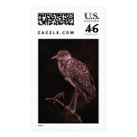 Yellow-Crowned Night-Heron in the Rain Stamps