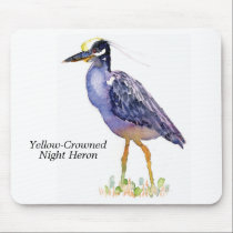 Yellow-Crowned Night Heron mouse pad mousepads