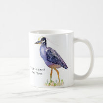 Yellow-Crowned Night Heron mug mugs