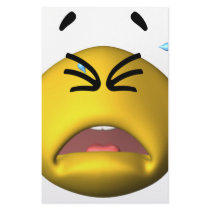 Yellow Crying Smiley stationery