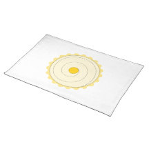 Yellow Cupcake. Iced cake. Placemats