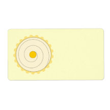 Yellow Cupcake. Iced cake. Shipping Labels