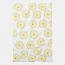 Yellow Cupcake Pattern. Towels