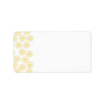 Yellow Cupcake Pattern. Personalized Address Label