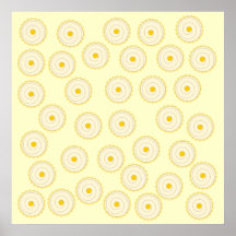 Yellow Cupcake Pattern. Posters