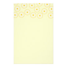 Yellow Cupcake Pattern. Stationery Paper