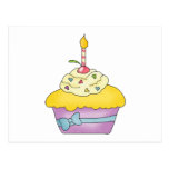 Yellow Cupcake Recipe Card Post Cards