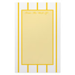 Yellow + Custom Color Pin Stripes Stationery Design