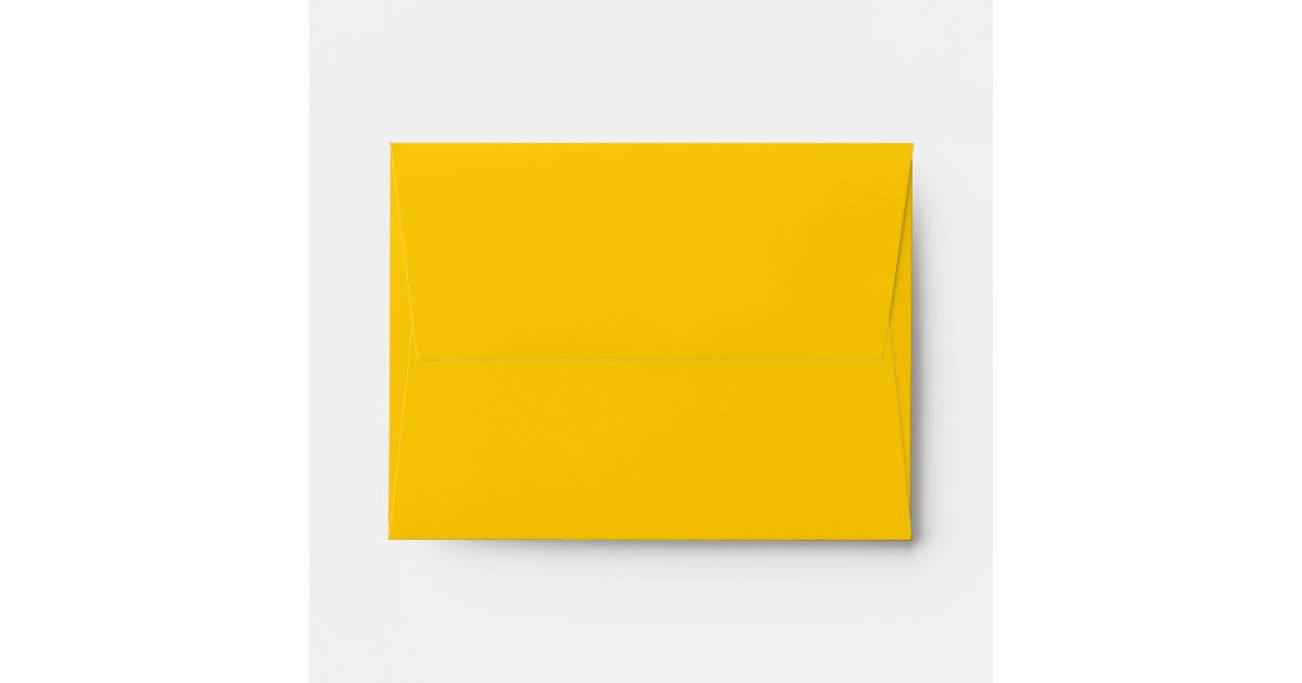 Yellow Custom Envelope with PrePrinted Address Zazzle