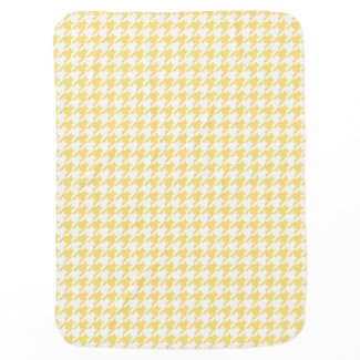 Yellow Cute Houndstooth Pattern Baby Blankets