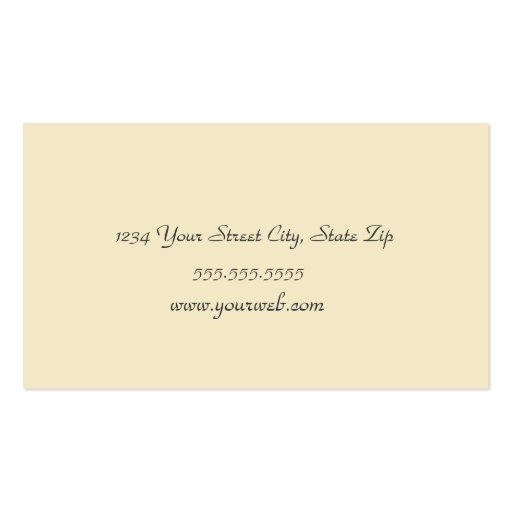 Yellow Cutlery Business Card (back side)