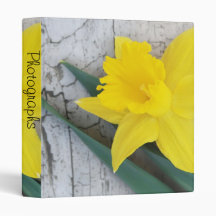 Yellow Daffodil 1"Photo Album Binders