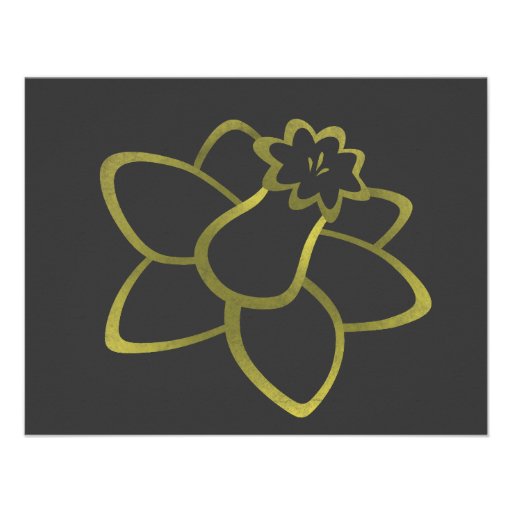 Yellow Daffodil Custom Announcement