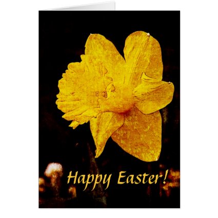 Yellow daffodil greeting card