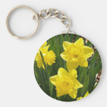Yellow Daffodil Keychain