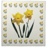 Yellow Daffodil Pair Cloth Napkins