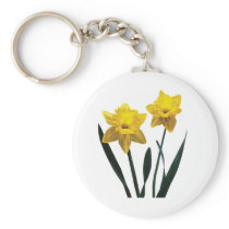 Yellow Daffodil Pair Key Chains