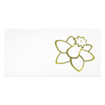 Yellow Daffodil Photo Card Template