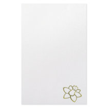 Yellow Daffodil Custom Stationery