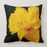 yellow daffodil toss pillow