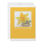 yellow daffodil wedding invitation french