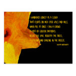 Yellow Daffodil; William Wordsworth Poem Postcard