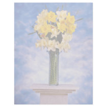 yellow Daffodils in vase flowers Customized Letterhead
