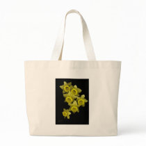Yellow Daffodils On Black Bag