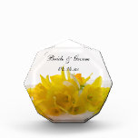 Yellow Daffodils on White Wedding Keepsake Awards
