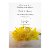Yellow Daffodils Wedding Rehearsal Dinner Invite