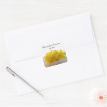 Yellow Daffodils Wedding Square Envelope Seals Stickers