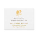 Yellow dahlia simple wedding reception enclosure profilecard