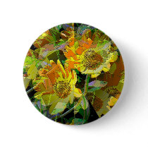 Yellow Daises by jaggededgecustoms Button