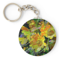 Yellow Daises by jaggededgecustoms Keychains