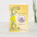 Yellow daisies Photo Card for a Bridesmaid card