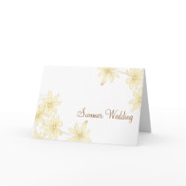 Yellow Daisies Summer Wedding Announcement Greeting Card