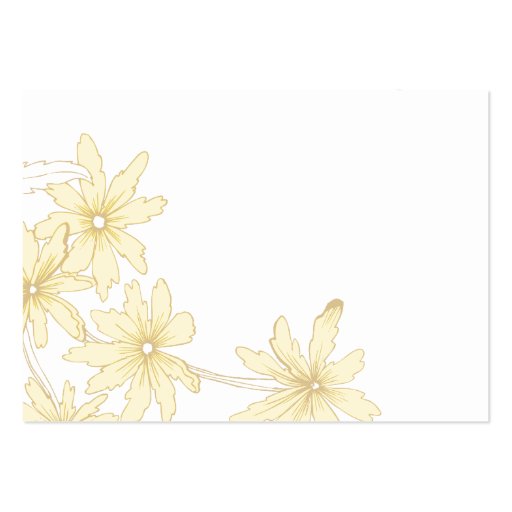 Yellow Daisies Wedding Charity Card Business Card (back side)