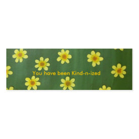 Yellow daisies, You have been kind-n-ized cards profilecard