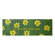 Yellow daisies, You have been kind-n-ized cards profile cards