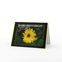 Yellow daisy anniversary card