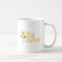Yellow Daisy Big Sister Coffee Mug